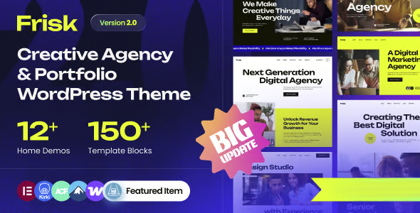Frisk Creative Agency and Portfolio Theme 2.0
