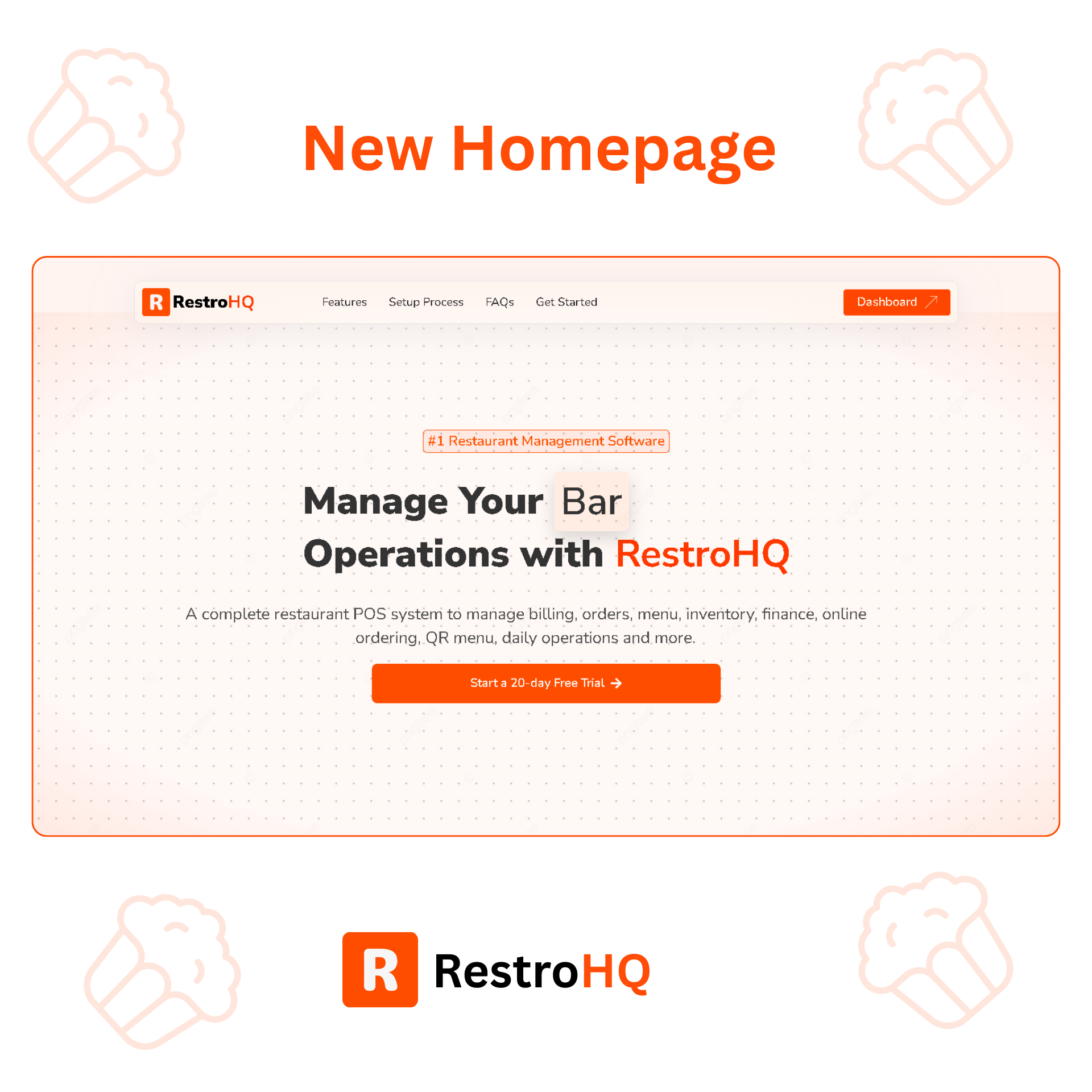 New Homepage RestroHQ